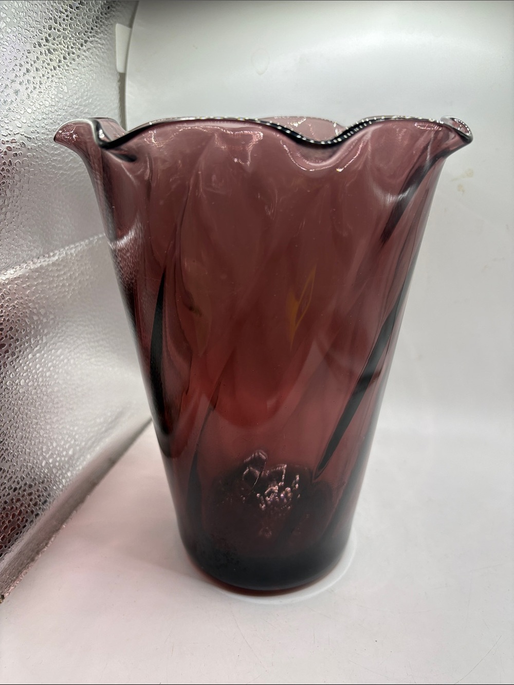 Vtg Hazel Atlas Moroccan Amethyst Vase